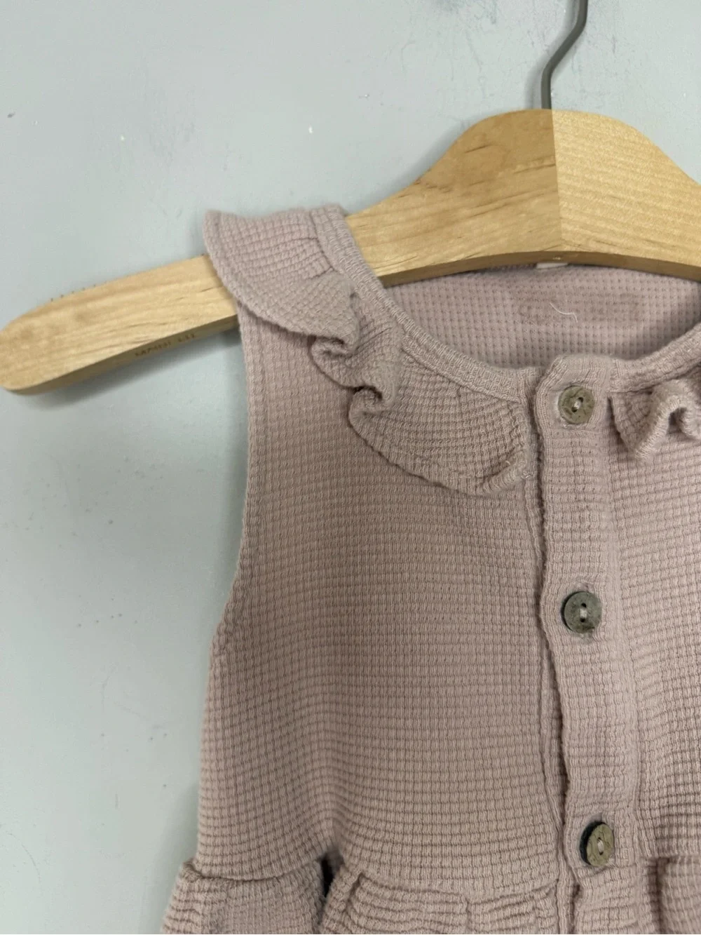 $23 ADD‎ ON quincy mae pink waffle dress ruffle 18-24M zara janie and jack h&m